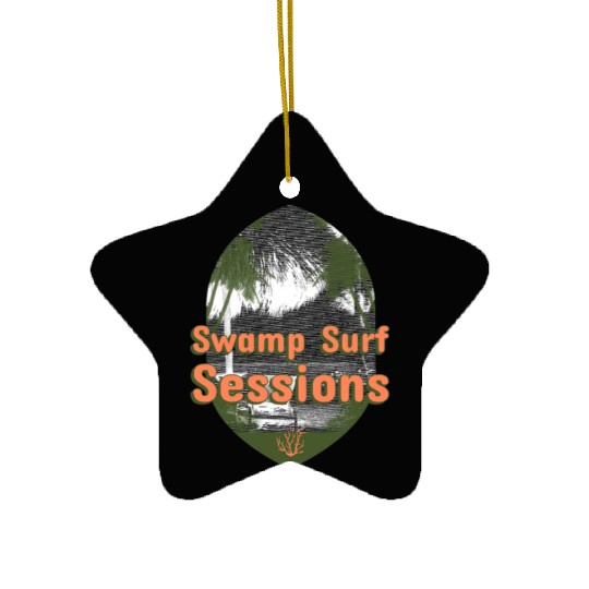 Swamp Surf Sessions surfing Ceramic Ornaments