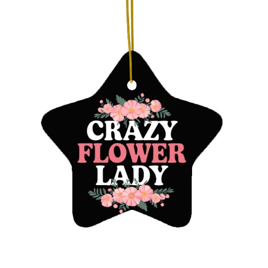 Crazy Flower Lady Ceramic Ornaments