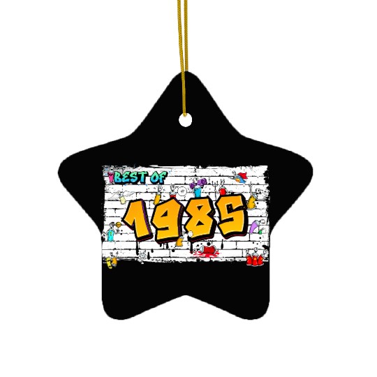 Best of 1985 Graffiti – 40 Years of Neon Nostalgia Ceramic Ornaments