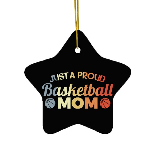 Funny Basketball Mom Ceramic Ornaments