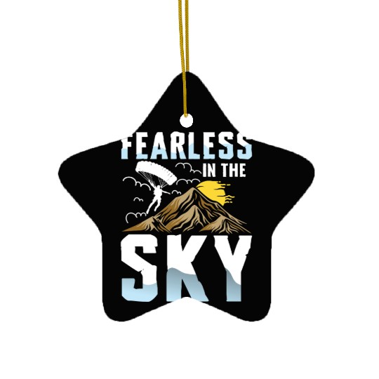 Fearless in the Sky Paragliding Enthusiast Design Ceramic Ornaments