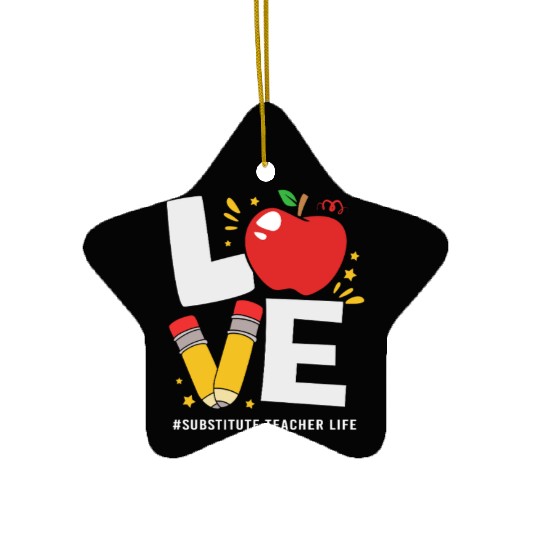 Substitute Teacher Back To School Ceramic Ornaments