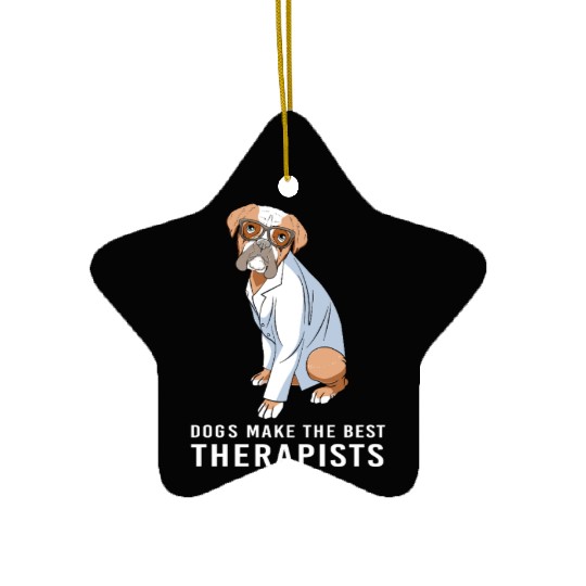 Therapy Dog Psychology Therapist Ceramic Ornaments