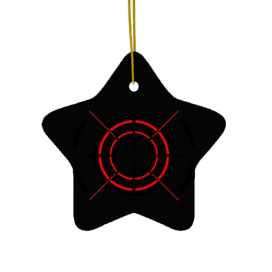 Futuristic Fighter Jet Crosshair Ceramic Ornaments