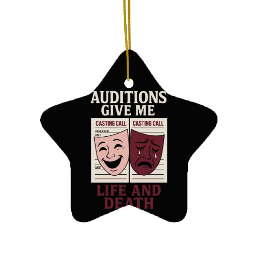 Theater Kid Drama Club Musical Theater Nerd Stage Ceramic Ornaments