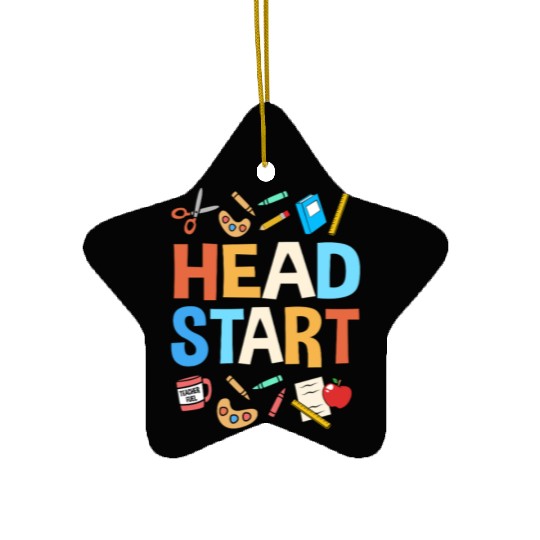 Head Start Crew School Teacher Ceramic Ornaments