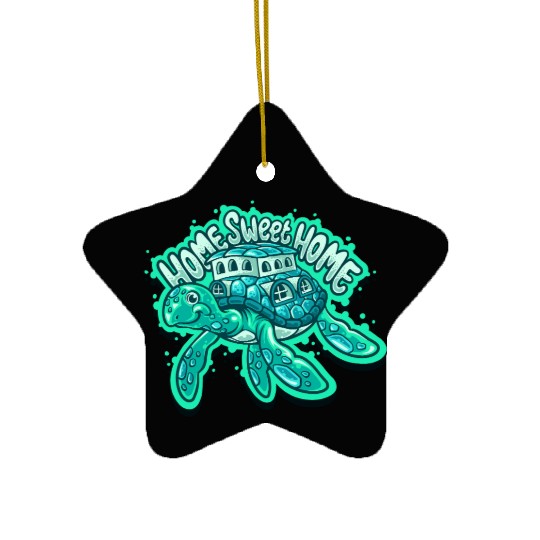 Home Sweet Home Turtle – Cute Ocean Animal Ceramic Ornaments