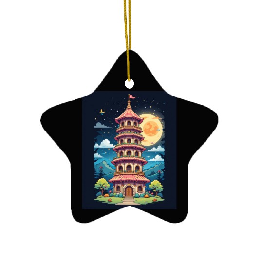 Twilight Temple Glow Ceramic Ornaments