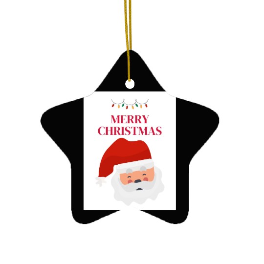 Santa Claus merry Christmas design Ceramic Ornaments