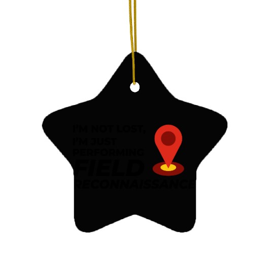Field Reconnaissance GIS Surveyor Mapping Humor Ceramic Ornaments