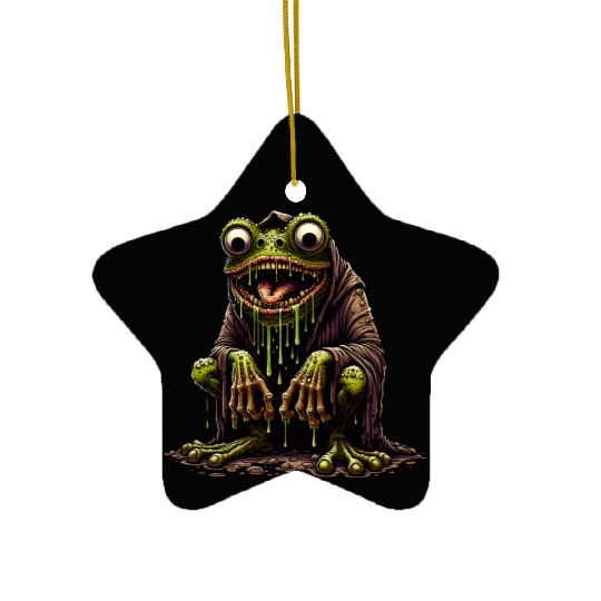 Slime Toad Monster – Creepy Hooded Swamp Creature Ceramic Ornaments
