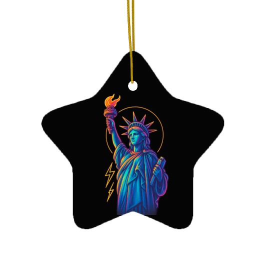 Statue of Liberty Neon Ceramic Ornaments Design
