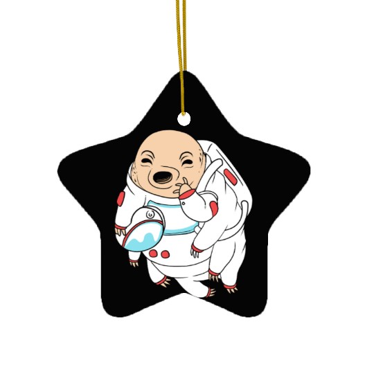 Water Bear Lover Tardigrade Astronaut Ceramic Ornaments