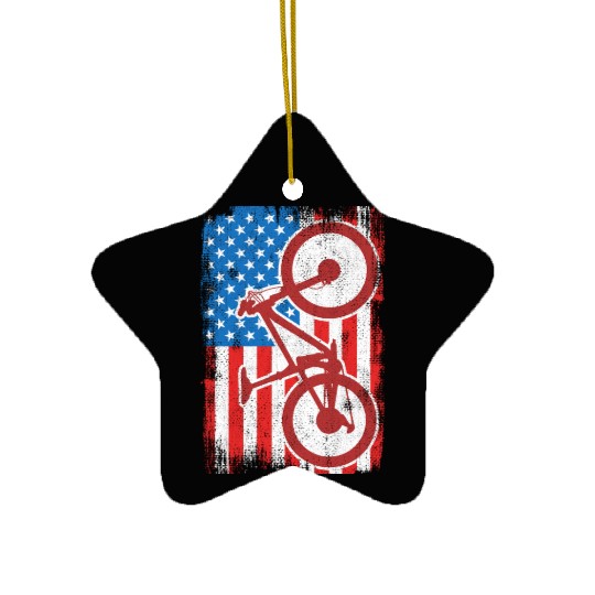 4th of July USA MTB Ceramic Ornaments