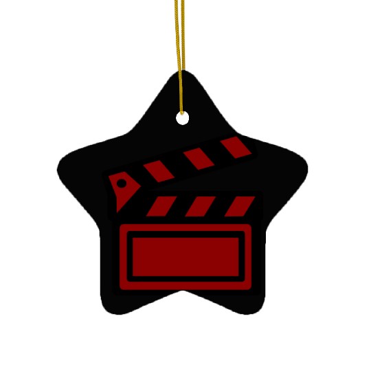Film Clapboard Icon – Cinematic Design Ceramic Ornaments