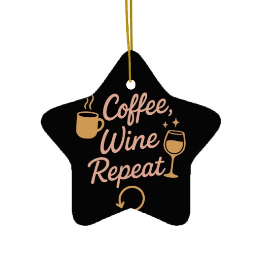 Single Mom Life Chaos Coordinator Wine Coffee Ceramic Ornaments