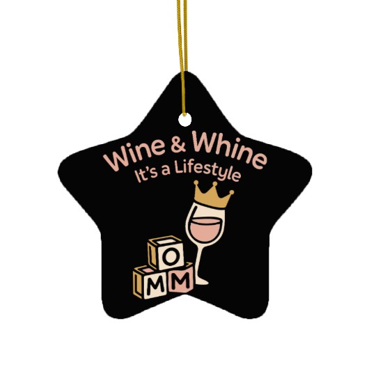 Single Mom Life Chaos Coordinator Wine Coffee Ceramic Ornaments