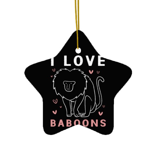 Baboon Animal Monkey Ceramic Ornaments