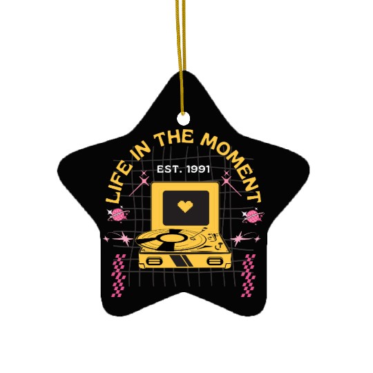 Live In The Moment Ceramic Ornaments