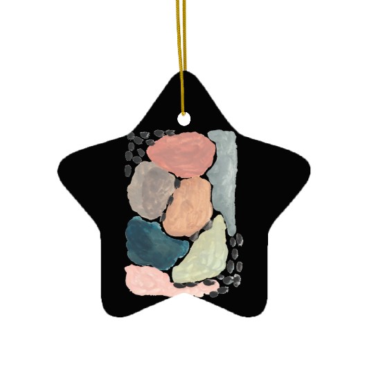 Abstract pastel watercolour painting pattern Ceramic Ornaments