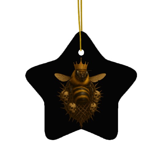 Queen Bee - Gothic Insect Ruler Ceramic Ornaments