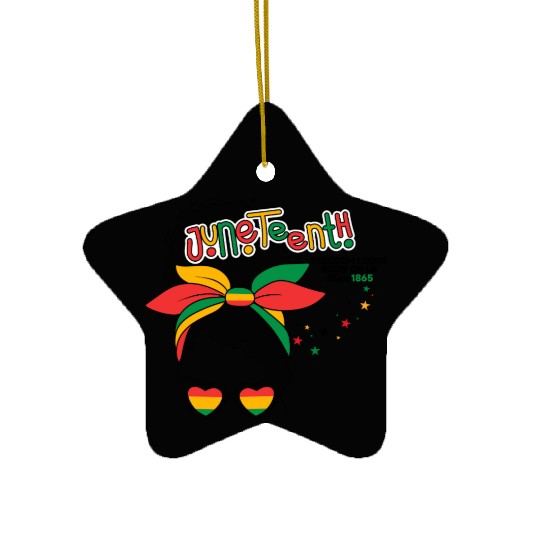 Juneteenth-Freedom Looks Good On Us Ceramic Ornaments
