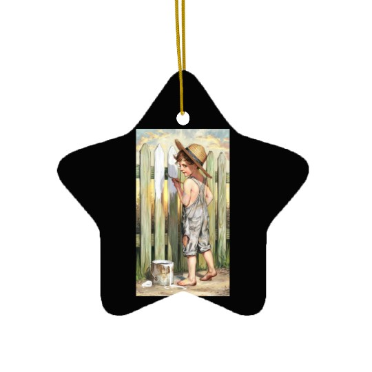 a vintage inspired charcoal and colored Gnkjj Ceramic Ornaments