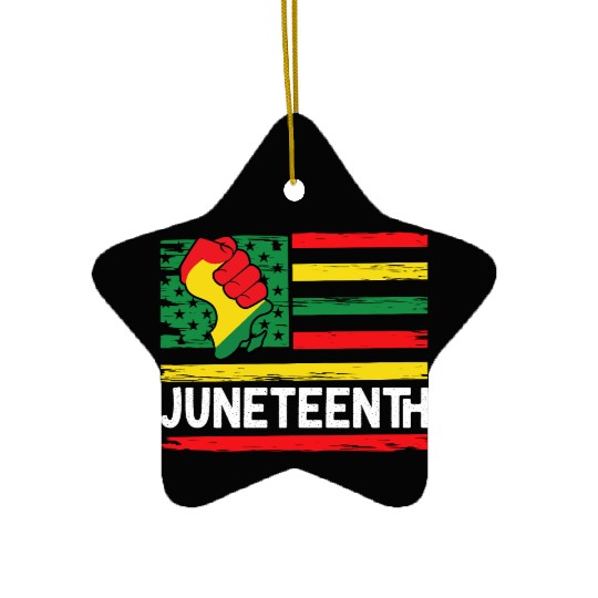 Freedom Day Juneteenth Black And Proud Ceramic Ornaments
