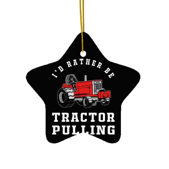 Tractor Driver Tractor Pulling Ceramic Ornaments