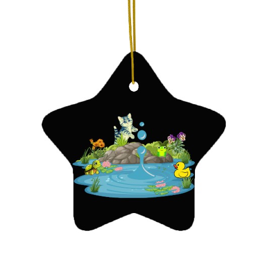 Life & Nature (At the pond) Ceramic Ornaments