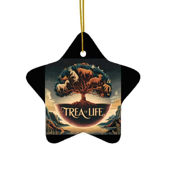 Sacred Tree of Life Ceramic Ornaments