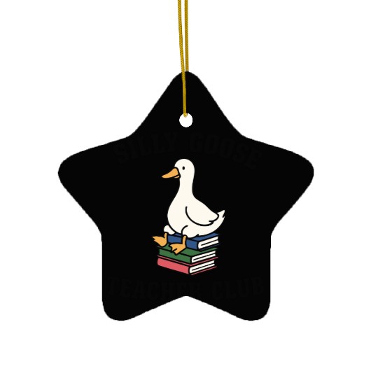 Silly Goose Teacher Club Back to School Ceramic Ornaments