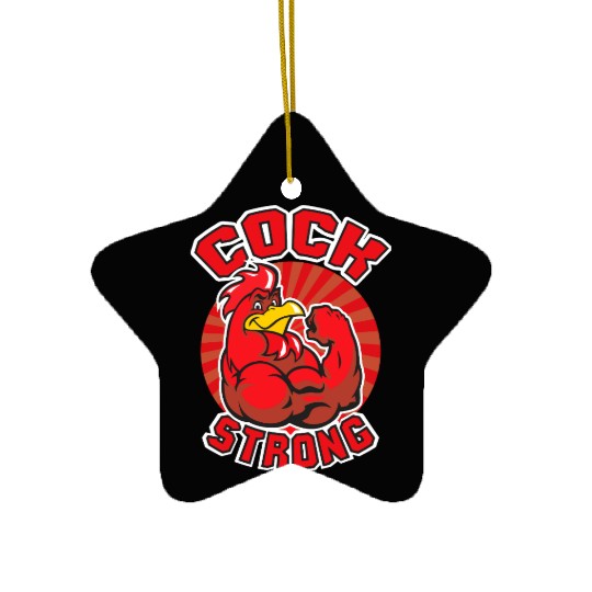 Cock Strong Ceramic Ornaments