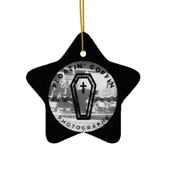 BlacknWhite Coffin Homeless Street Famiy Give Back Ceramic Ornaments