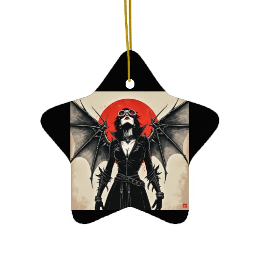 Lady Steampunk Vamp 19 Ceramic Ornaments