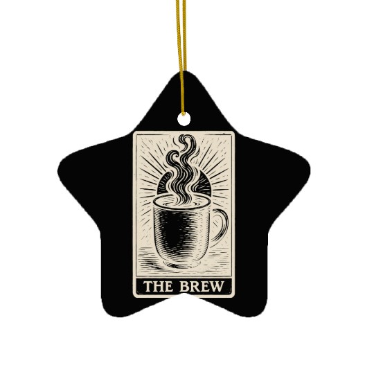Occult Coffee Tarot – The Brew Card Art Ceramic Ornaments