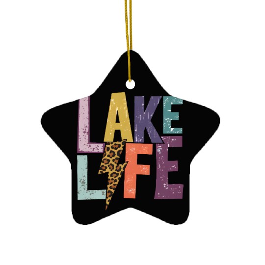 Lake Life bolt Ceramic Ornaments