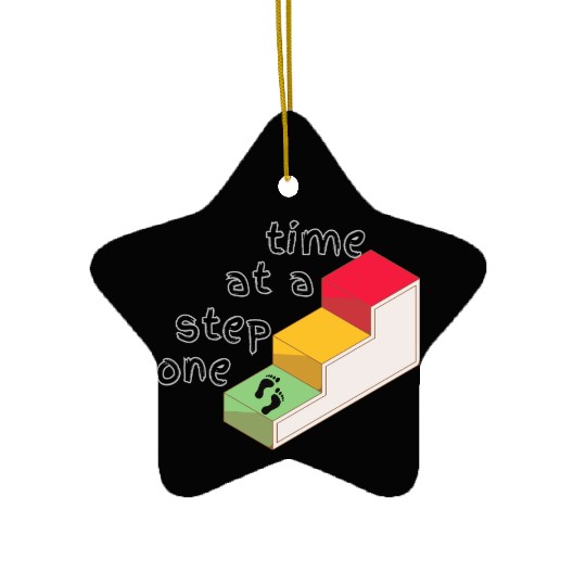 One Step at a Time – Mental Health Quote Ceramic Ornaments