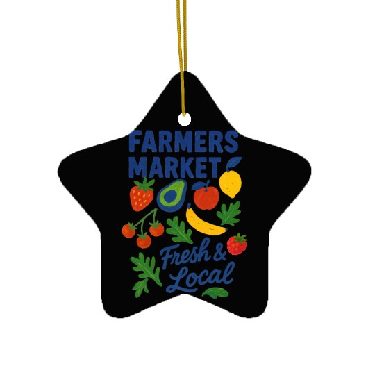 Farmers Market Ceramic Ornaments