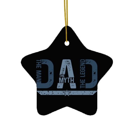 Dad The Man Myth Legend Vintage Style Ceramic Ornaments