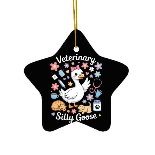 Veterinarian Silly Goose Veterinary Medicine Ceramic Ornaments