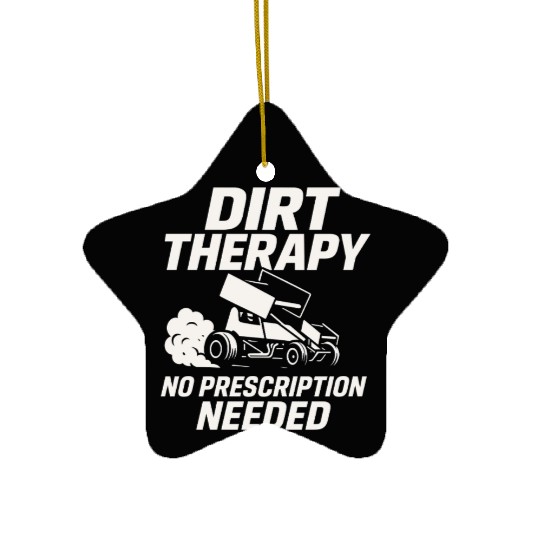 Sprint Car Racing Dirt Track Speed Oval Race Ceramic Ornaments