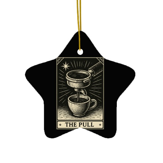Coffee Tarot Card – The Pull Ceramic Ornaments