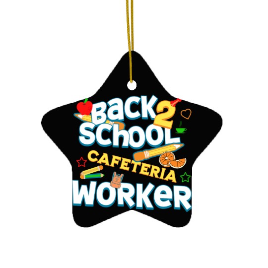 Back To School Cafeteria Worker Proud Lunch Lady Ceramic Ornaments
