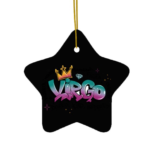 Virgo Graffiti Zodiac Art Ceramic Ornaments