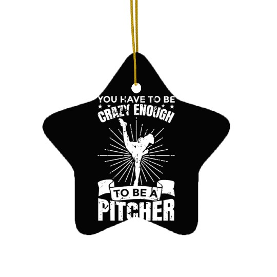 Baseball Pitcher Ceramic Ornaments