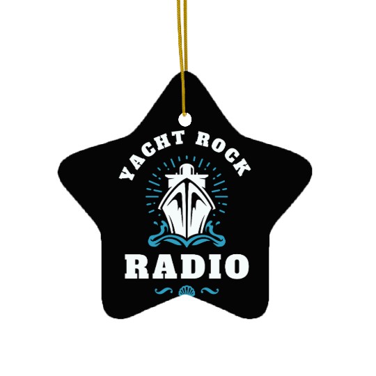 YACHT ROCK - WHITE LETTERS Ceramic Ornaments