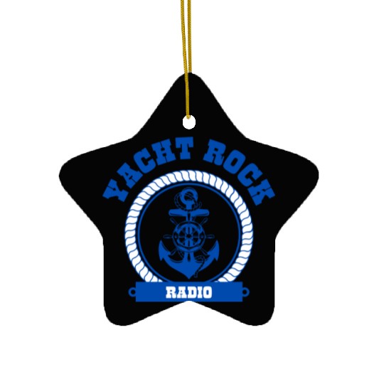 YACHT ROCK - BLUE LETTERS Ceramic Ornaments
