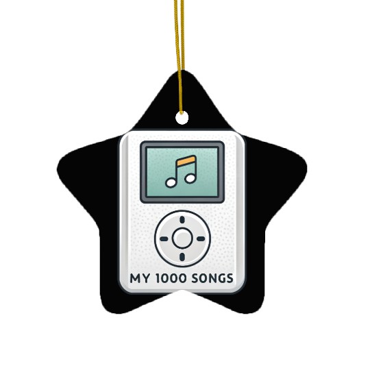My 1000 Songs MP3 Player Retro 2000s Y2K Ceramic Ornaments