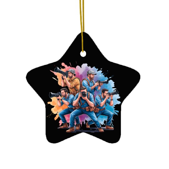 Camera Fireworks - Creatives in Action Ceramic Ornaments